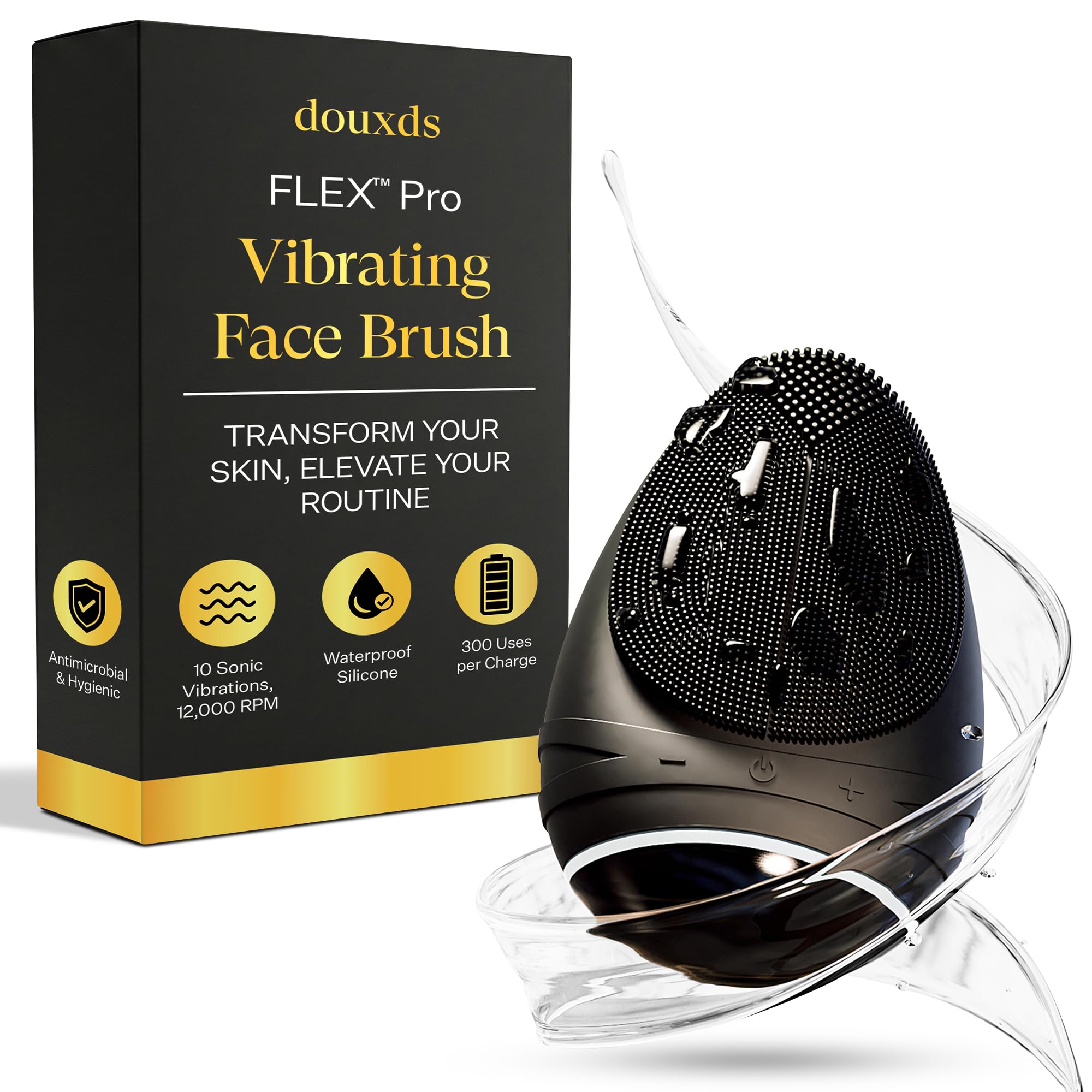 Amazon.com: douxds Flex™ Pro Vibrating Face Brush, Electric Face